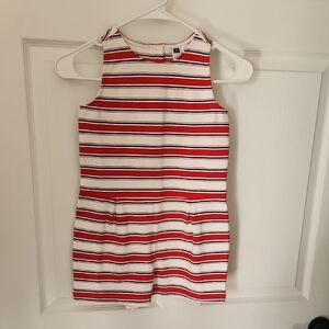 Janie and Jack Red, White, and Navy Striped Top